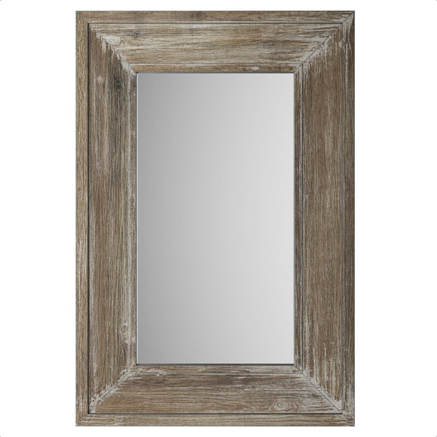 Decorative Wood Frame Wall Mirror, Wooden Wall Mirror Bathroom