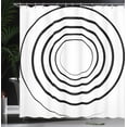 thumbnail image 4 of Ambesonne White Shower Curtain, Spiral Shape Monochrome, 69"Wx84"L, Black White, 4 of 5