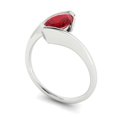 thumbnail image 2 of Solitaire Engagement Ring for Women - 1ct Simulated Pink Tourmaline in 14K White Gold Promise Ring, 2 of 6