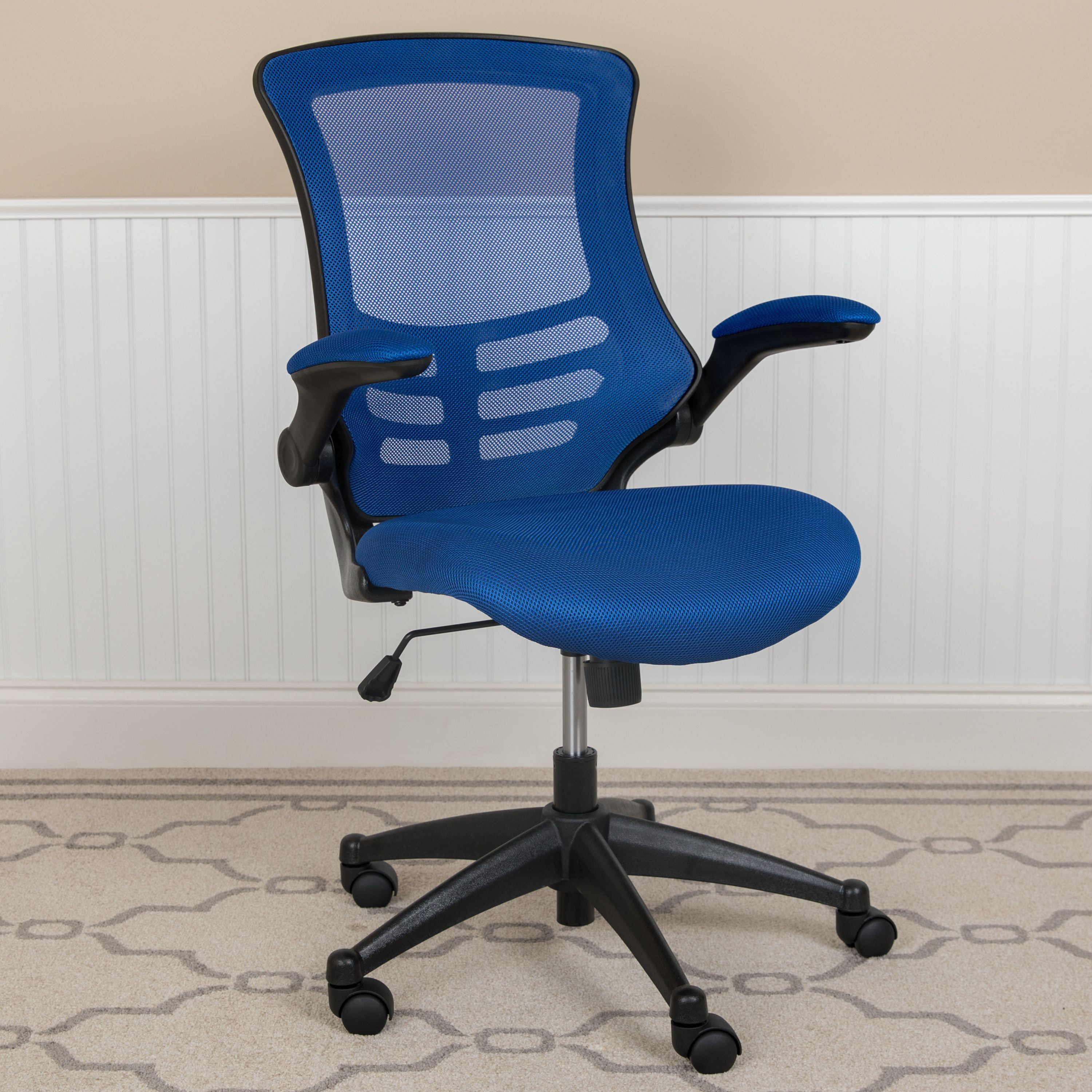 Flash Furniture Mid-Back Blue Mesh Swivel Ergonomic Task Office Chair
