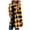 Yellow, variant on LEAVINGSUO Winter Coats for Women, 2026 Fashion Winter Women's Fashion Plaid Loose T-Shirt Long Sleeves Blouse Cardigan Coat