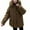 Coffee, variant on TFEOQRY Fashion Women Cotton Padded Coats Casual Comfortable Long Sleeve Hooded Pocket Drawstring Parkas Olive Green