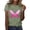 Light Green, variant on Womens Tops Summer Maternity T-Shirts Women Women's Casual T Shirts with Cancer Awareness Ribbon Print Short Sleeve Round Neck Basic Style for Everyday Wear Floral Print Relaxed Blouse S
