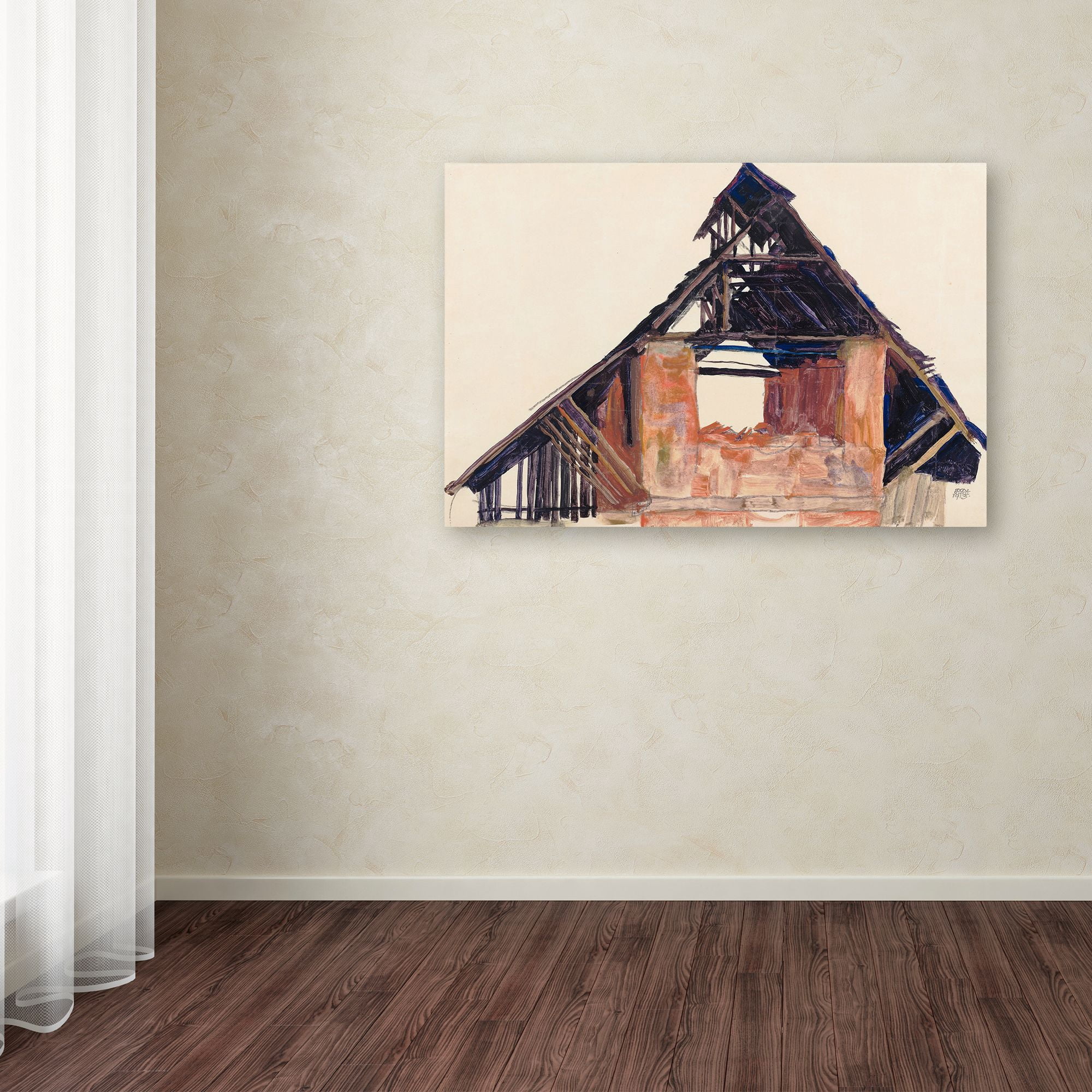 Egon Schiele 'Old Gable' Canvas Art