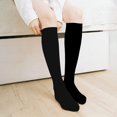 thumbnail image 6 of CAILDANL Women's Cotton Knee High Socks - Casual Solid & Striped Colors Fashion Socks 3 Pairs (Women’s Shoe Size 5-9), 6 of 7