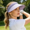 thumbnail image 2 of Sun Visors for Women Men, Lightweight Sun Hat Sunvisor for Running, Portable Outdoor Sports Visor for Beach Summer Hiking and Walking, Breathable Cap, Lightweight Visor for Travel, Light Purple, 2 of 5