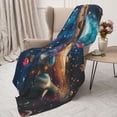 thumbnail image 3 of Rateoe Colorful Planet Universe Pattern Flannel Throw Blanket, Ultra-soft Blanket for Bed, Couch, Car, Hypoallergenic Anti-pilling blanket-40"x30"(Vertical), 3 of 6