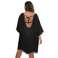 thumbnail image 3 of Women's Dress Plus Size Stitching Boat Neck Sexy Backless Strappy Beach Dress, 3 of 7