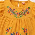 thumbnail image 5 of IDOPIP Toddler Girl Mexican Dress Long Sleeve Floral Embroidery Dress Traditional Ethnic Casual Dress, 5 of 8
