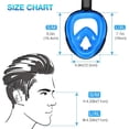 thumbnail image 2 of Full Face Snorkel Mask, with Latest Dry Top System and Safety Breathing System, with Camera Mount for Adults&Kids Black+Blue L/XL, 2 of 7