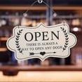 thumbnail image 1 of Decorative Double Sided Open/Closed Sign Hanging Signage(White), 1 of 3