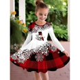 thumbnail image 3 of Vestido navideño 2025 para niños, manga larga, estampado completo, informal, alce, ropa de Navidad para niñas, traje de fiesta de Año Nuevo de Papá Noel, 3 of 3