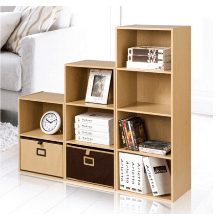 Eecoo 3 4 Shelf Shelving Bookcase Wooden Bookcase Stand Cube