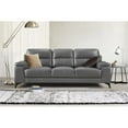 thumbnail image 3 of Lexicon Mischa Leather 2-Piece Upholstered Sofa Set in Dark Gray, 3 of 10