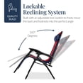 thumbnail image 7 of Best Choice Products Oversized Padded Zero Gravity Chair, Folding Outdoor Patio Recliner w/ Side Tray - Navy/Red, 7 of 7