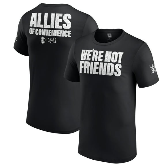 Men's Black Alexa Bliss & Charlotte Flair We're Not Friends T-Shirt