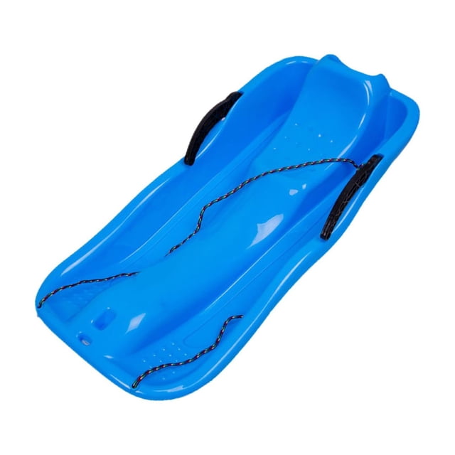Trineo Humano Doble Perfecl Trineo para Niños con Mango de Freno Azul 86 cm x 40 cm x 15 cm