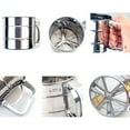 thumbnail image 1 of Stainless Steel Shaker Sieve Cup Mesh Crank Flour Sifter With Measuring Scale For Flour Icing Sugar, 1 of 8