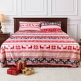 thumbnail image 1 of HITIME Juego de Sábanas Navideñas 4 Piezas Tamaño King, Bolsillos Profundos 16 Pulgadas, Microfibra de Poliéster Suave con Estampado Festivo, Ideal para Decoración y Regalo, 1 of 8