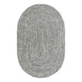 thumbnail image 3 of Unique Loom Braided Chindi Collection Area Rug - Layer (5' 1" x 8' Oval Gray/Ivory), 3 of 7