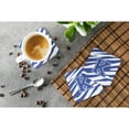 thumbnail image 3 of Letter K Initial Tiger Stripe Blue and White Foam Coaster Set of 4, 3 of 3