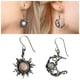 thumbnail image 2 of Pendientes colgantes de sol, luna y estrellas bohemios, pendientes llamativos bohemios para mujeres y niñas, regalo de joyería celestial asimétrica, 2 of 5