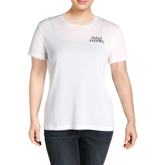 Rachel Rachel Roy Womens Short Sleeves Classic T-Shirt White XL