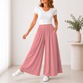 thumbnail image 4 of PBFRDSJ Women's Y2k Baggy Palazzo Wide Leg Pants Casual High Waisted Solid Pants for Lounge Wear, 4 of 6