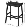 thumbnail image 5 of HOOBRO Bar Stools Set of 2 Bar Chairs PU Leather Upholstered Kitchen Bar Dining Room Black BB01MD01, 5 of 9