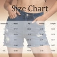 thumbnail image 2 of BOMYJESK Jean Shorts Womens Mid Rise Casual Denim Shorts Ripped Trendy Pull on Jorts Frayed Raw Hem 2026 Summer Cut Off Shorts with Pockets Black L, 2 of 4