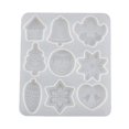 thumbnail image 1 of Diy Resin Crystal Epoxy Mold Christmas Tree Snowflake Elk Pendant Keychain Listing Jewelry Silicone Mold Set D9T4, 1 of 6