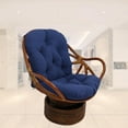 thumbnail image 4 of Textured Rattan Wicker Swivel Rocker Chair patio egg chair cushion Cushion Seat Cushions, 4 of 9