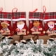 thumbnail image 3 of Toystoory Colgador de medias con patrón de rejilla de Navidad, calcetines con pierna larga, aperitivos, colgante, decoración, bolsa de regalo, escaparate Kits de decoración para fiestas Llevar Toystoory HA069610-04, 3 of 6