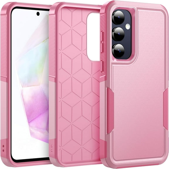 for Samsung Galaxy A35/A55 5G Case, [Shockproof] Military Grade Proof Protection [Dropproof] Rugged Protective Heavy Duty Phone Case Cover for Samsung Galaxy A35/A55 5G (Pink)