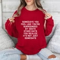 thumbnail image 2 of Jinhomg Womens 2025 Fashion Sweatshirt Cute Letter Print Pullover Oversized Comfy Long Sleeve Drop Shoulder Tops Casual Daily Wear Limited Time Deal Red XXL, 2 of 6