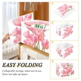 thumbnail image 4 of Foldable Fabric Storage Bin With Handle Collapsible Basket Box Storage With Lid Organizer Tulips in Full Bloom, 4 of 7