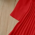 thumbnail image 4 of OGLCCG Girls Sweater Dress Long Sleeve Cable Knit Button Front Pleated A-Line Princess Dress Casual Fall Winter Midi Dresses 1-8 Years, 4 of 5