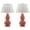 Orange / White, variant on SAFAVIEH Color 28 in. Traditional Gold Table Lamp with White Cotton Shade, Set of 2