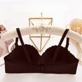 thumbnail image 4 of ZHENHONG Bras for Women Soft Ventilate Comfortable Half Cup Bras Charming No Underwire Women's Underwear Brown 40, 4 of 5
