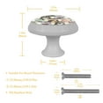 thumbnail image 4 of 4PCS Round Cat with Glasses Cabinet Fluorescence Knob Glowing in the Dark Furniture Drawer Pulls Handle with Screws, 4 of 5