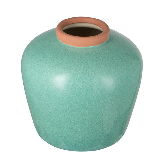 A&B Home Flower Vase - 10"Dia. x 9"H - Green