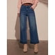 thumbnail image 4 of Pantalones Vaqueros de Cintura Alta y Pierna para Mujer, Modernos, de Mezclilla Recortada, Elásticos, Hasta el Tobillo, con Bolsillos. Azul XXL, 4 of 9