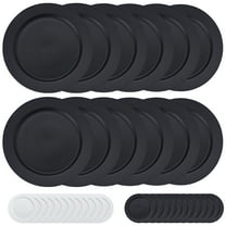ReaNea Black 10" Flat Plastic Plates Set of 12 Pieces, Unbreakable And Reusable Light Weight Dinner Plates, Easy to Carry for Camping,Travel, Pinic
