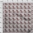 thumbnail image 3 of oneOone Polyester Lycra Dark Brown Fabric People Doodle Art Sewing Material Print Fabric By The Yard 56 Inch Wide, 3 of 6