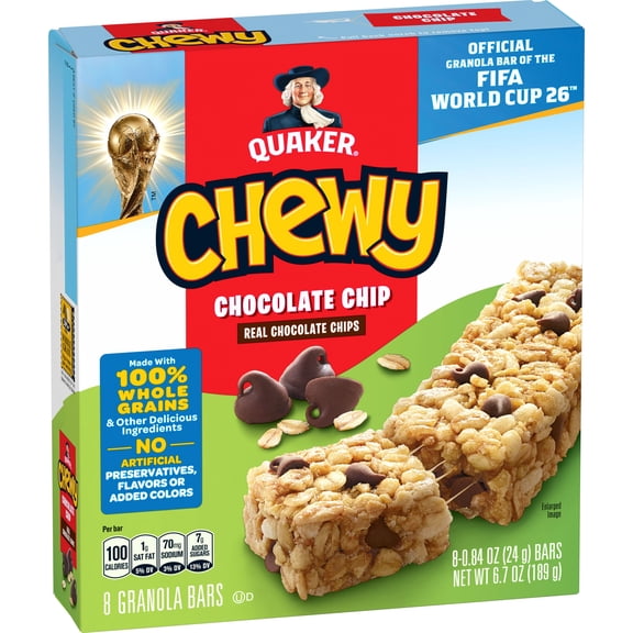 Quaker Chewy Chocolate Chip 8ct