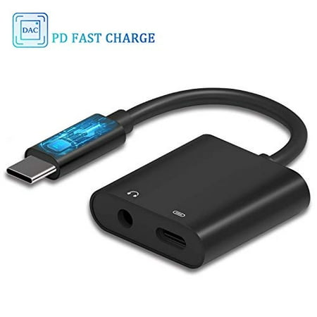 USB-C Charging and Audio Adapter Compatible for iPad Pro 2018/Pixel 3, Dreamvasion Type C to 3.5mm Headphone Jack Adapter & P