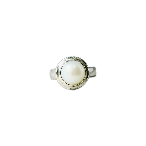 Heaven Crafts 925 Sterling Silver Unique Design Freshwater Pearl Ring Gift For Her