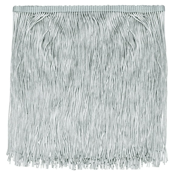10 Yards 8 Inch Chainette Fringe Trim Tassel Sewing Trim for DIY Sewing CraftsShade Decoration, Silver Grey