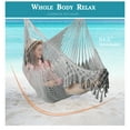 thumbnail image 5 of Bathonly Outside Handwoven Cotton Rope Hammock Chair with Metal Spreader Bar, Boho Hanging Chair., 5 of 8