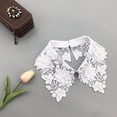 thumbnail image 2 of WHEANG Hollow Out Lace Flower-Shaped Fake Collar for Women Embroidery Shirt Half High Collar Detachable Collar Suitable Inner Layer Detachable Collar(Color Clear One Size) Summer Sales Under $2, 2 of 4